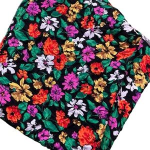 Vintage MK textile exclusive design floral fabric remnant 52 x 84